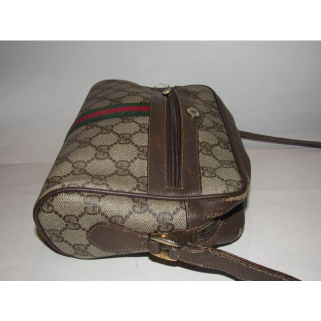 Gucci Vintage Pursesdesigner Purses Shades Of Brown Large G Logo Print Coated Canvas And Leather Wit