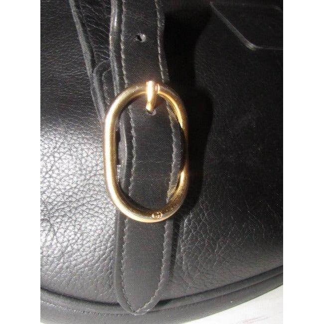 Gucci Xl Vintage Purses Black And Gg Leather Hobo Bag