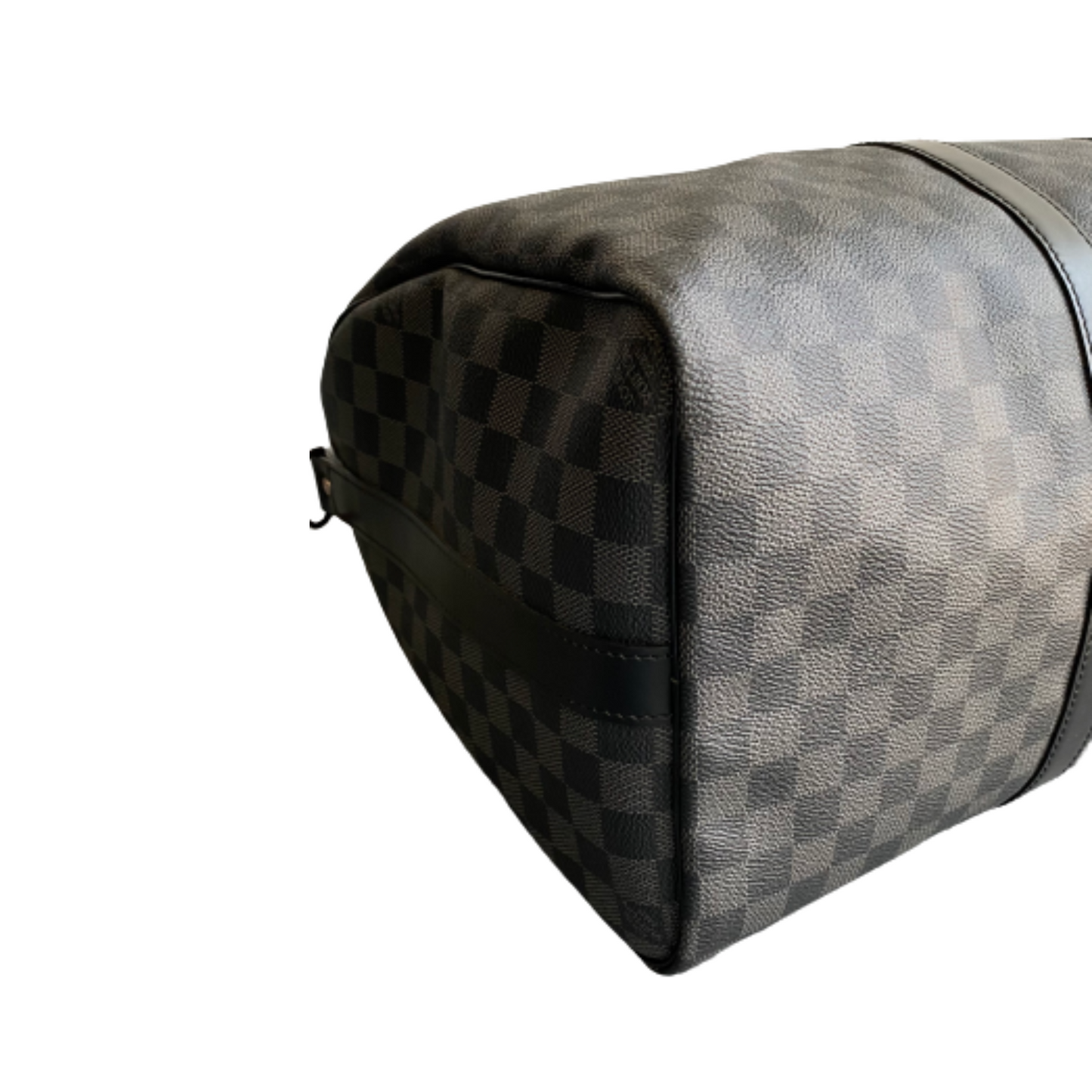 Louis Vuitton Black Canvas Keepall Bandouliere 45 travel bag