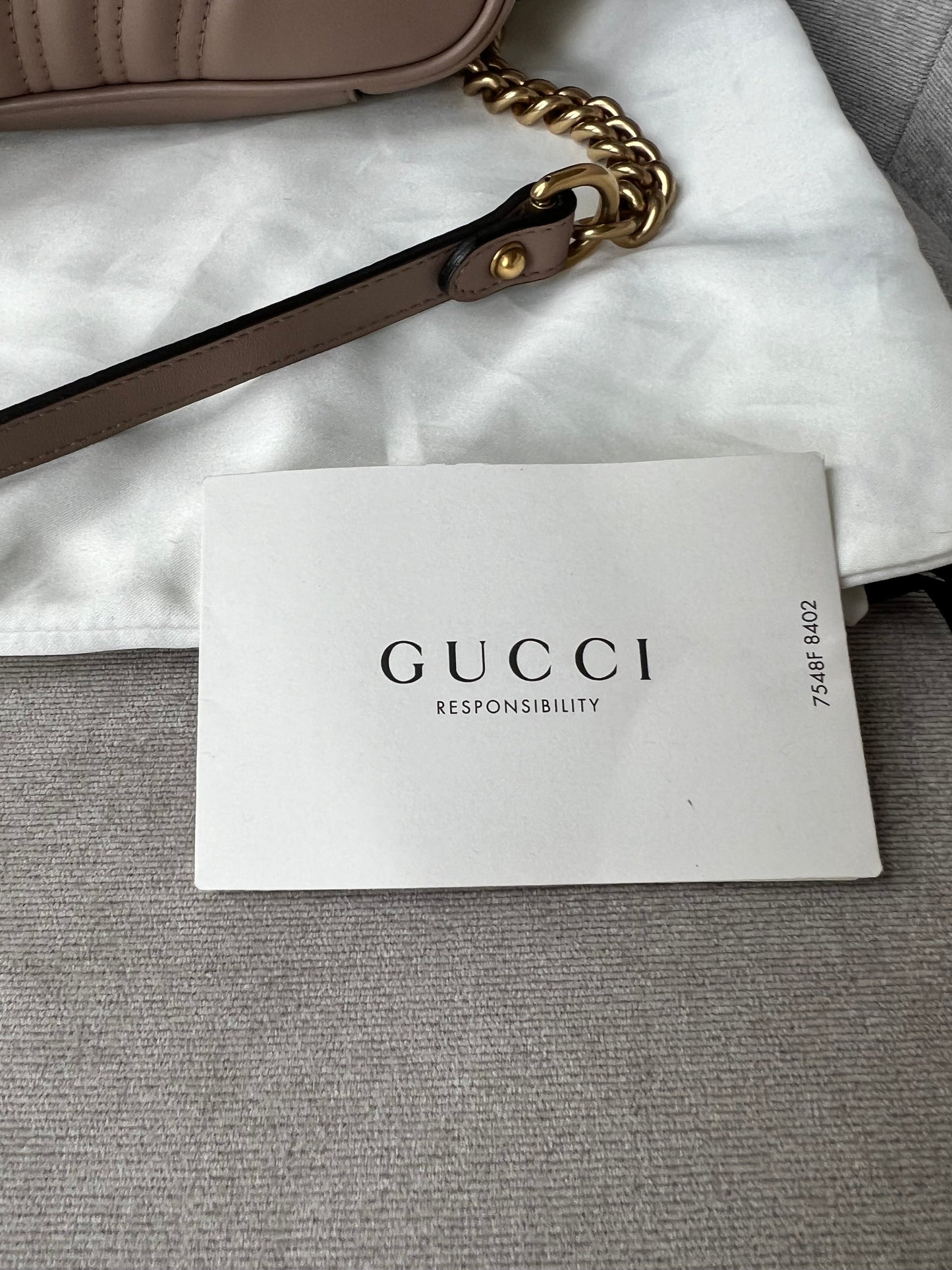 Gucci GG Dusty Pink Marmont Medium Shoulder Bag (RRP £2,340)
