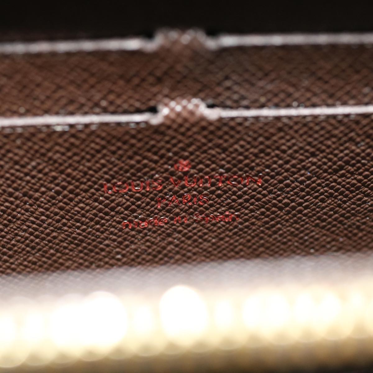 LOUIS VUITTON Damier Ebene Zippy Wallet Long Wallet N41661 LV Auth 33207