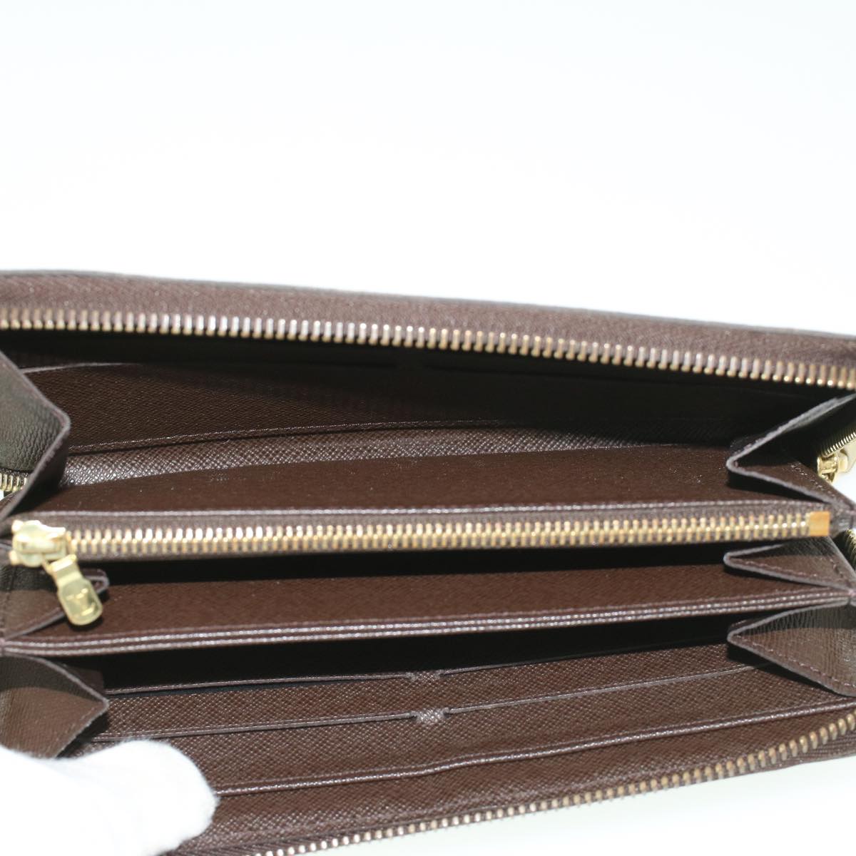 LOUIS VUITTON Damier Ebene Zippy Wallet Long Wallet N41661 LV Auth 33207