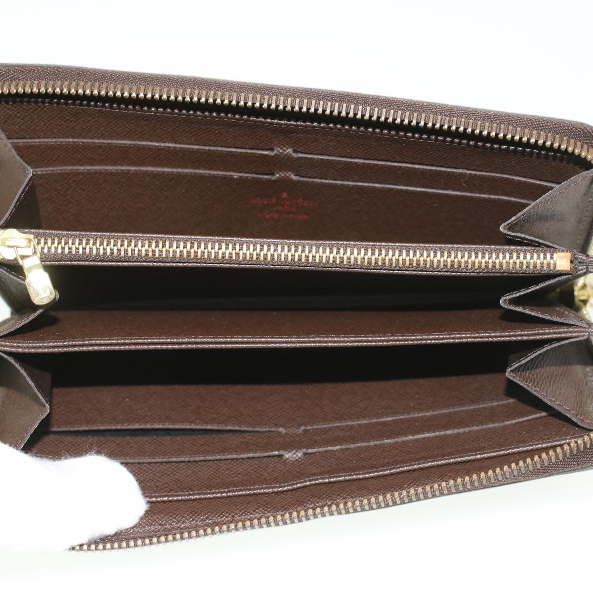 LOUIS VUITTON Damier Ebene Zippy Wallet Long Wallet N41661 LV Auth 33207