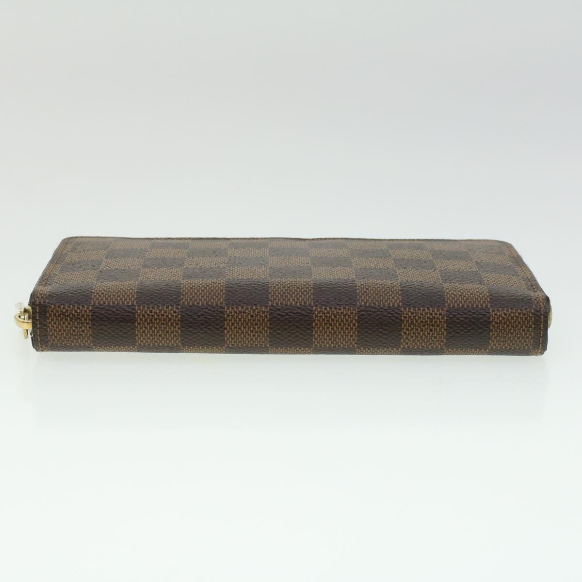 LOUIS VUITTON Damier Ebene Zippy Wallet Long Wallet N41661 LV Auth 33207