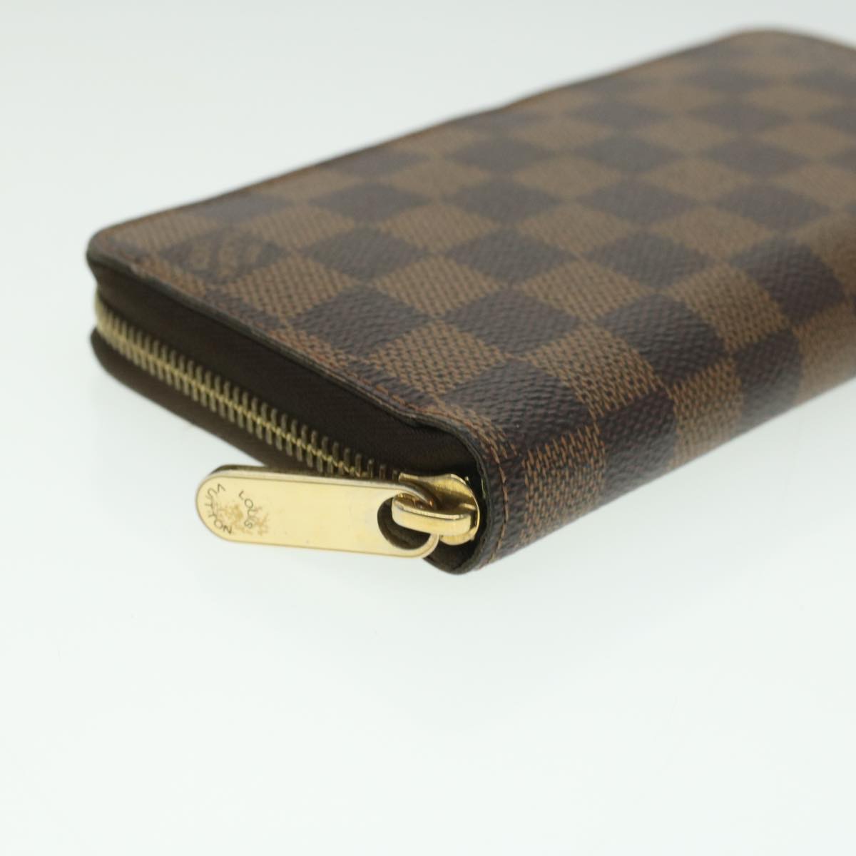 LOUIS VUITTON Damier Ebene Zippy Wallet Long Wallet N41661 LV Auth 33207