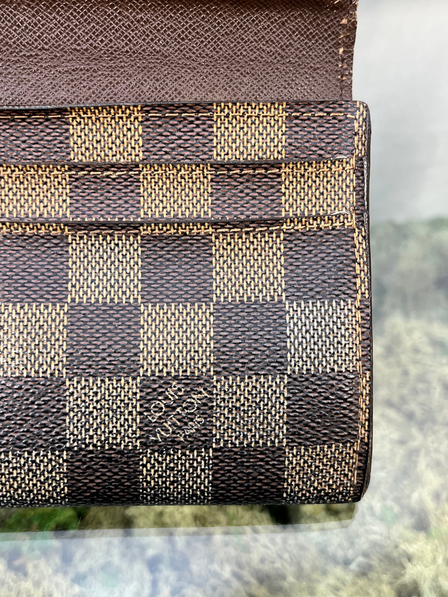 LOUIS VUITTON Damier Ebene Vintage Sarah Wallet