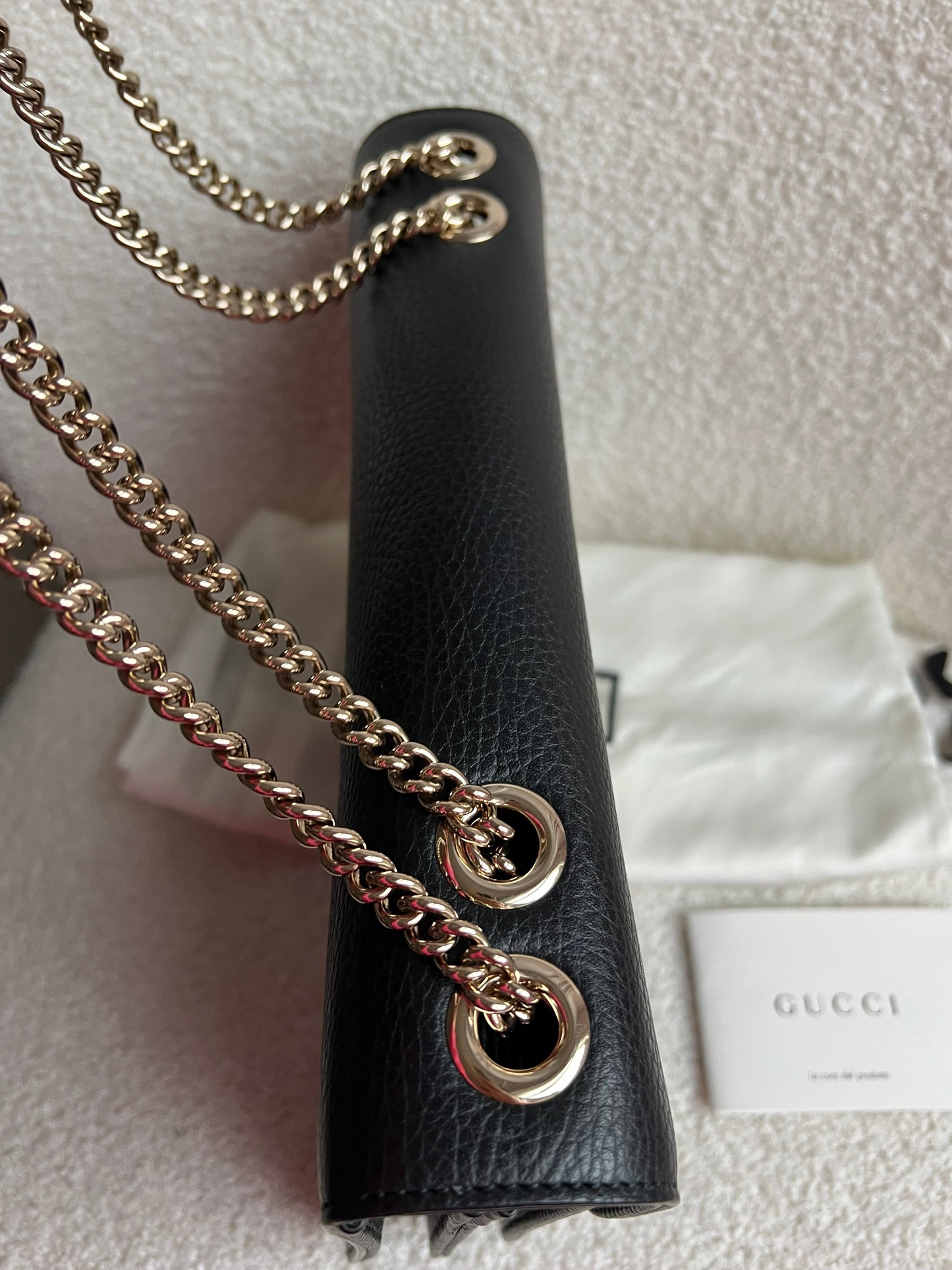 Gucci Interlocking GG Black Medium Shoulder Bag