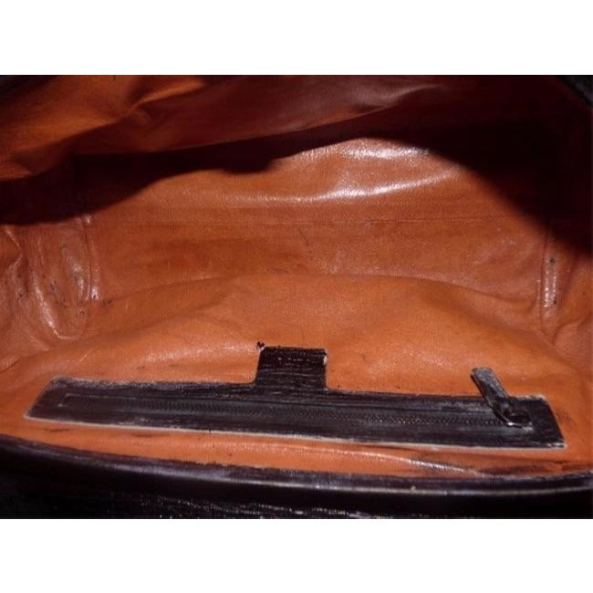 Gucci Vintage Pursesdesigner Purses Black Leather With Bamboo Accent Shoulder Bag