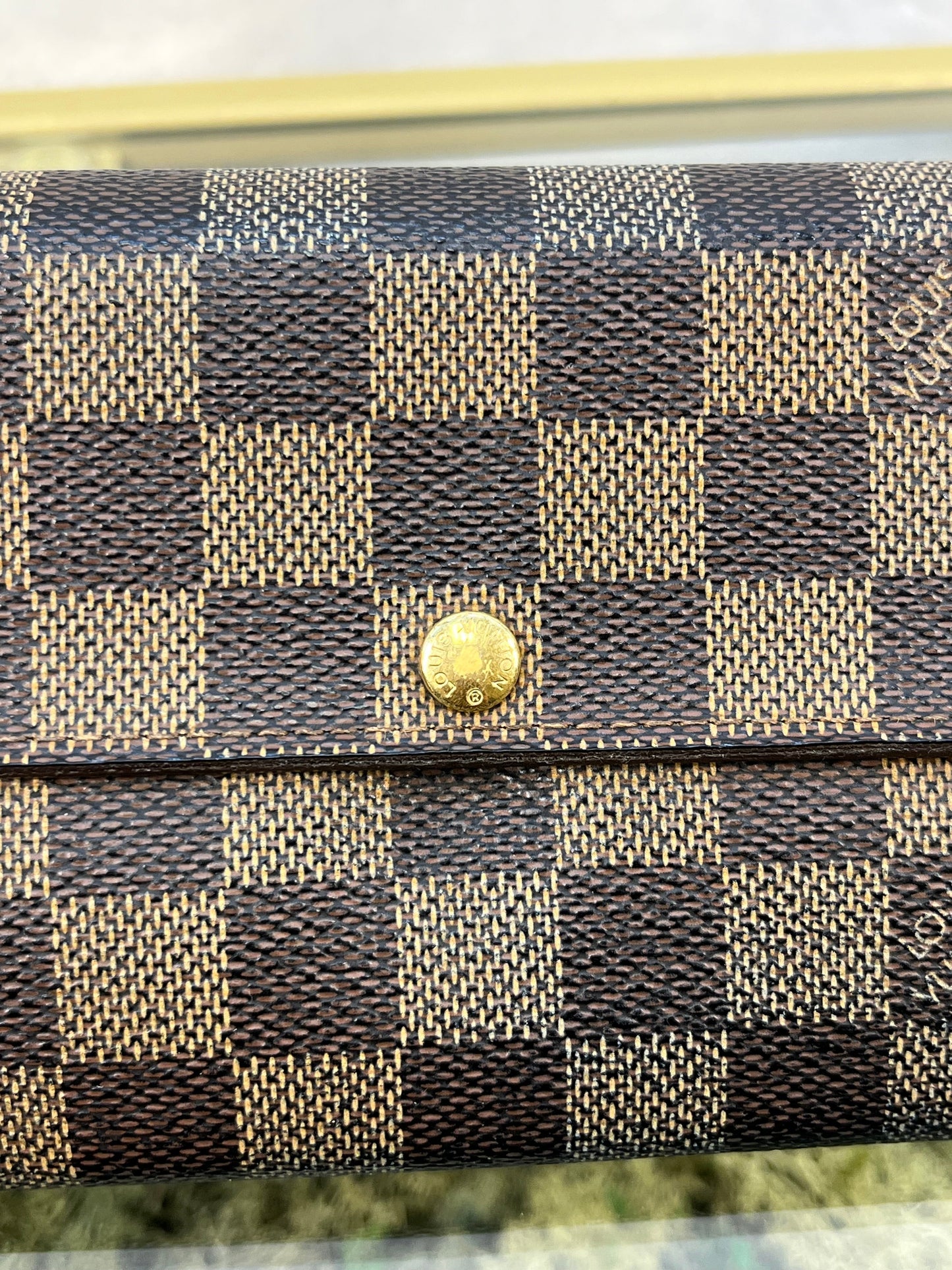 LOUIS VUITTON Damier Ebene Vintage Sarah Wallet