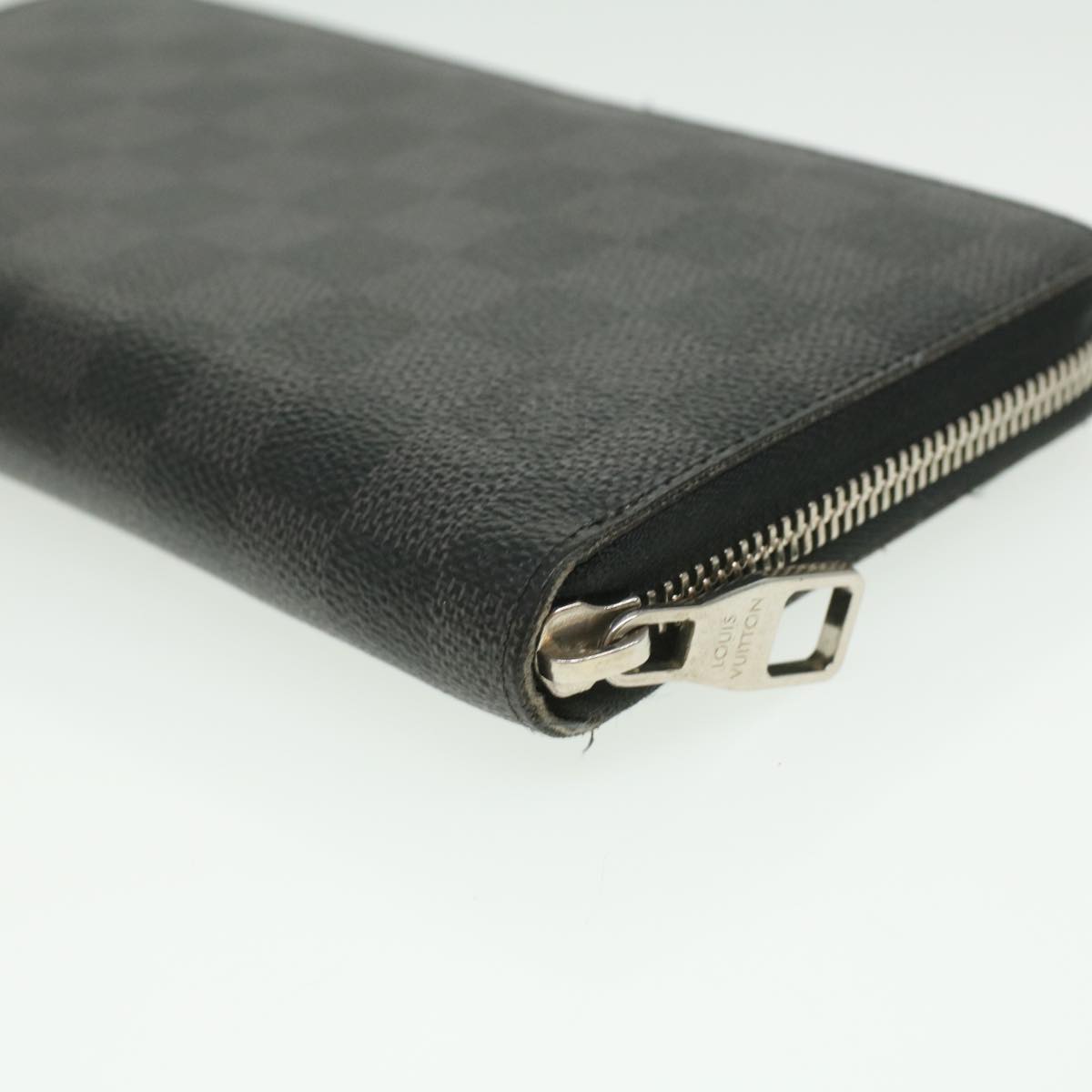 LOUIS VUITTON Damier Graphite Zippy Organizer Wallet Trunk N63182 LV Auth 34100