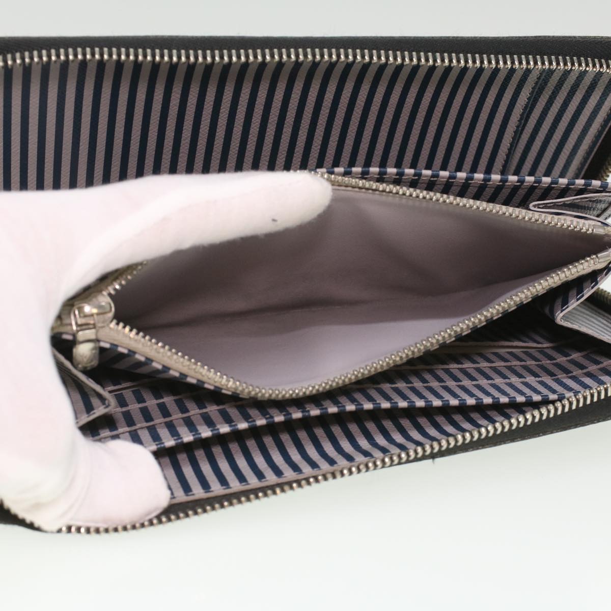 LOUIS VUITTON Damier Graphite Zippy Organizer Wallet Trunk N63182 LV Auth 34100