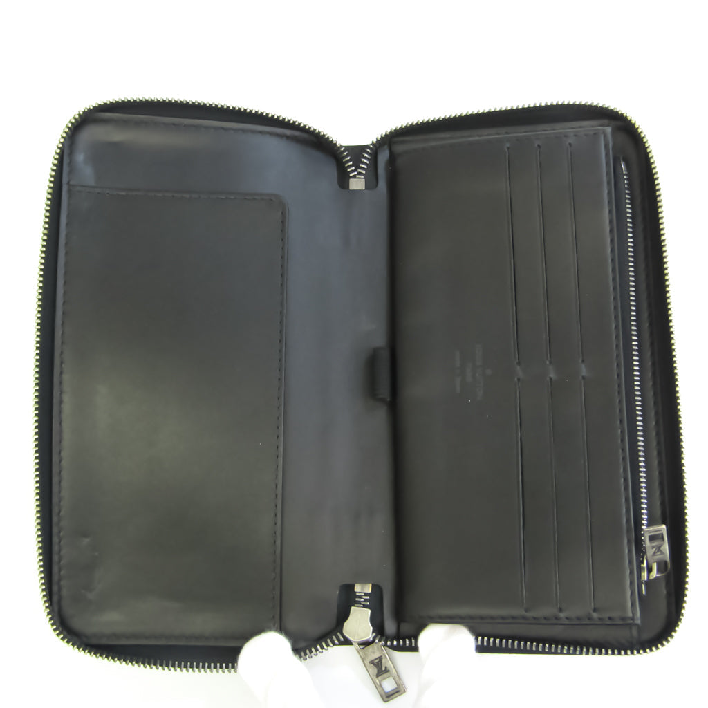 Louis Vuitton Brown Leather Zippy organizer wallet accessories