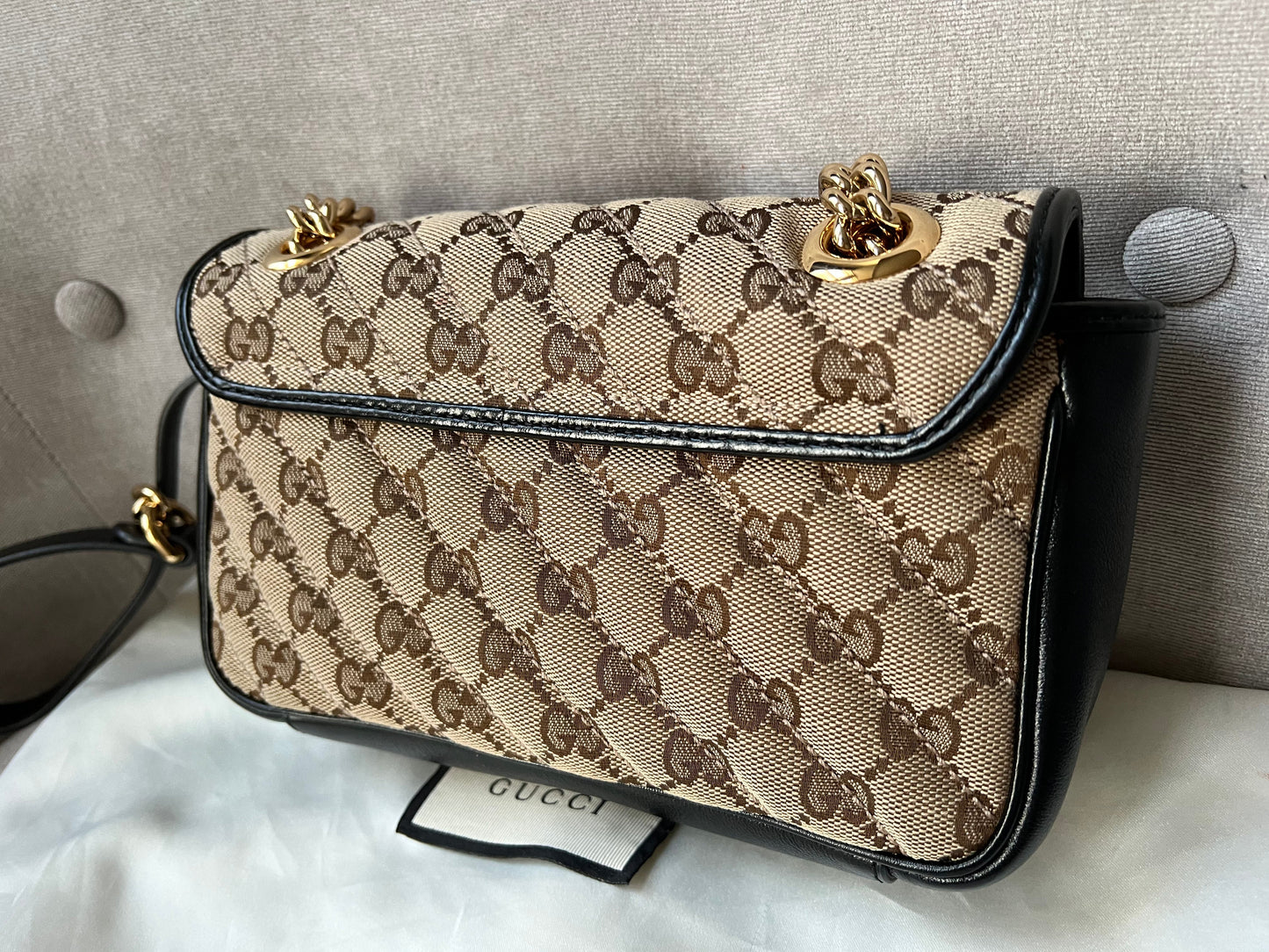Gucci GG Beige Marmont Mini Shoulder Bag (RRP £1,470)
