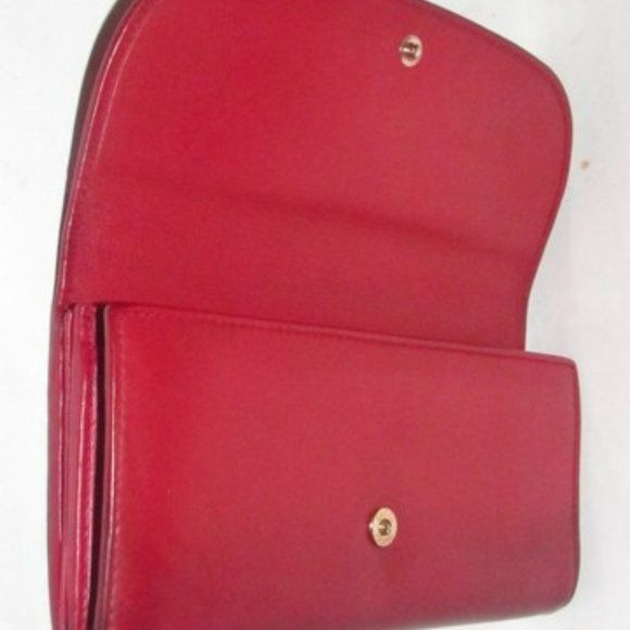 Gucci Supple Dark Red GG Leather XL Checkbook