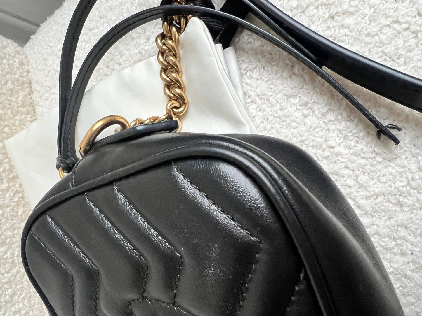 Gucci GG Black Marmont Mini Shoulder Bag (RRP £1,360)