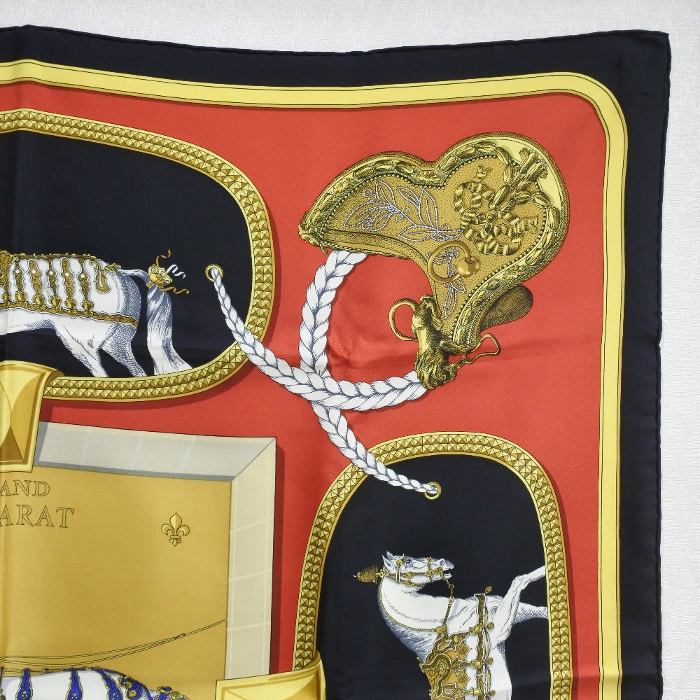 HERMES scarf silk multicolor GRAND APPARAT Carre90 Women Used