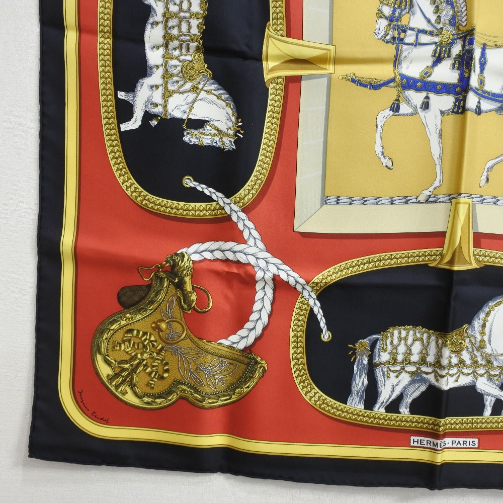 HERMES scarf silk multicolor GRAND APPARAT Carre90 Women Used