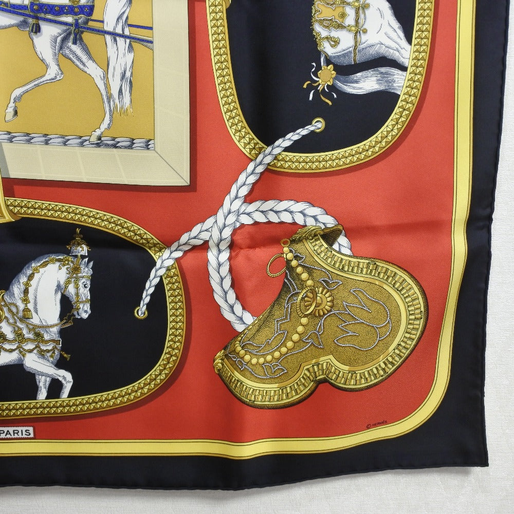 HERMES scarf silk multicolor GRAND APPARAT Carre90 Women Used