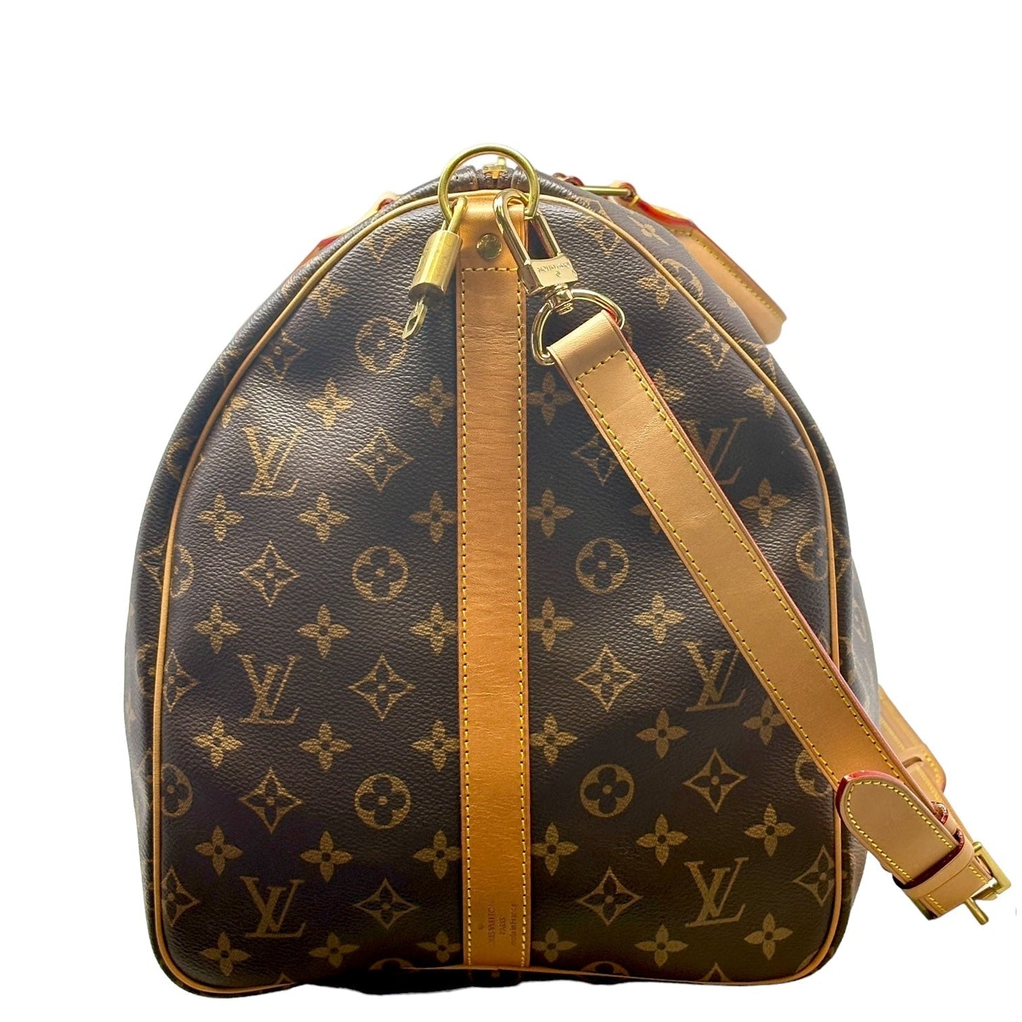 Keepall 55 Luxury Designer By Louis Vuitton In Monogram Canvas, Size: Large