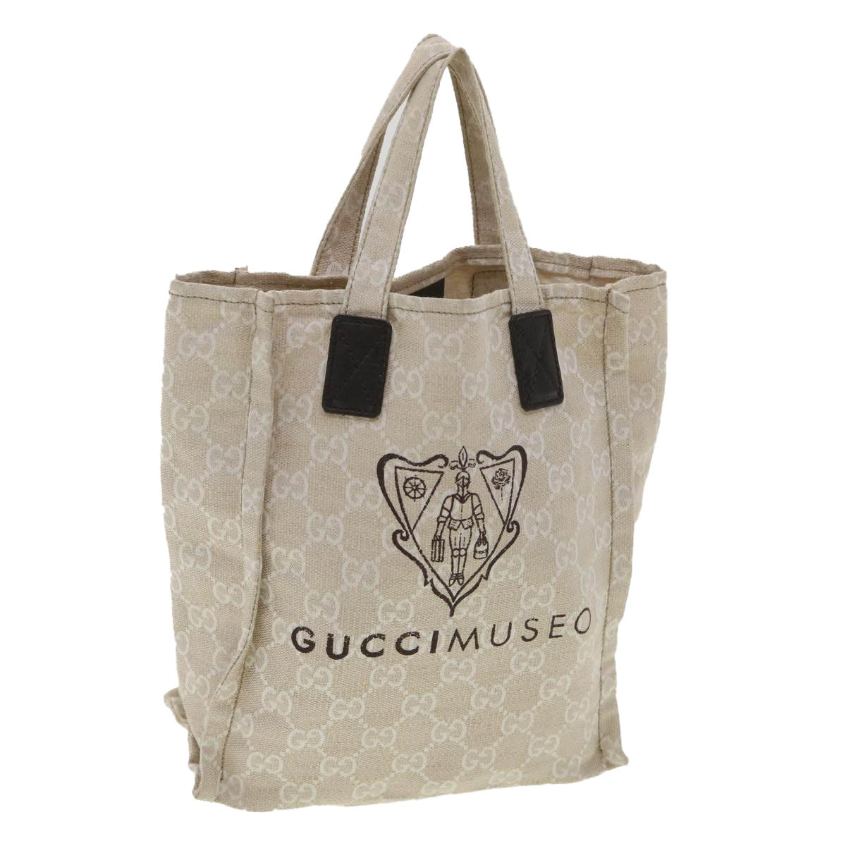 Gucci GG Canvas Hand Bag Beige 283414  36445