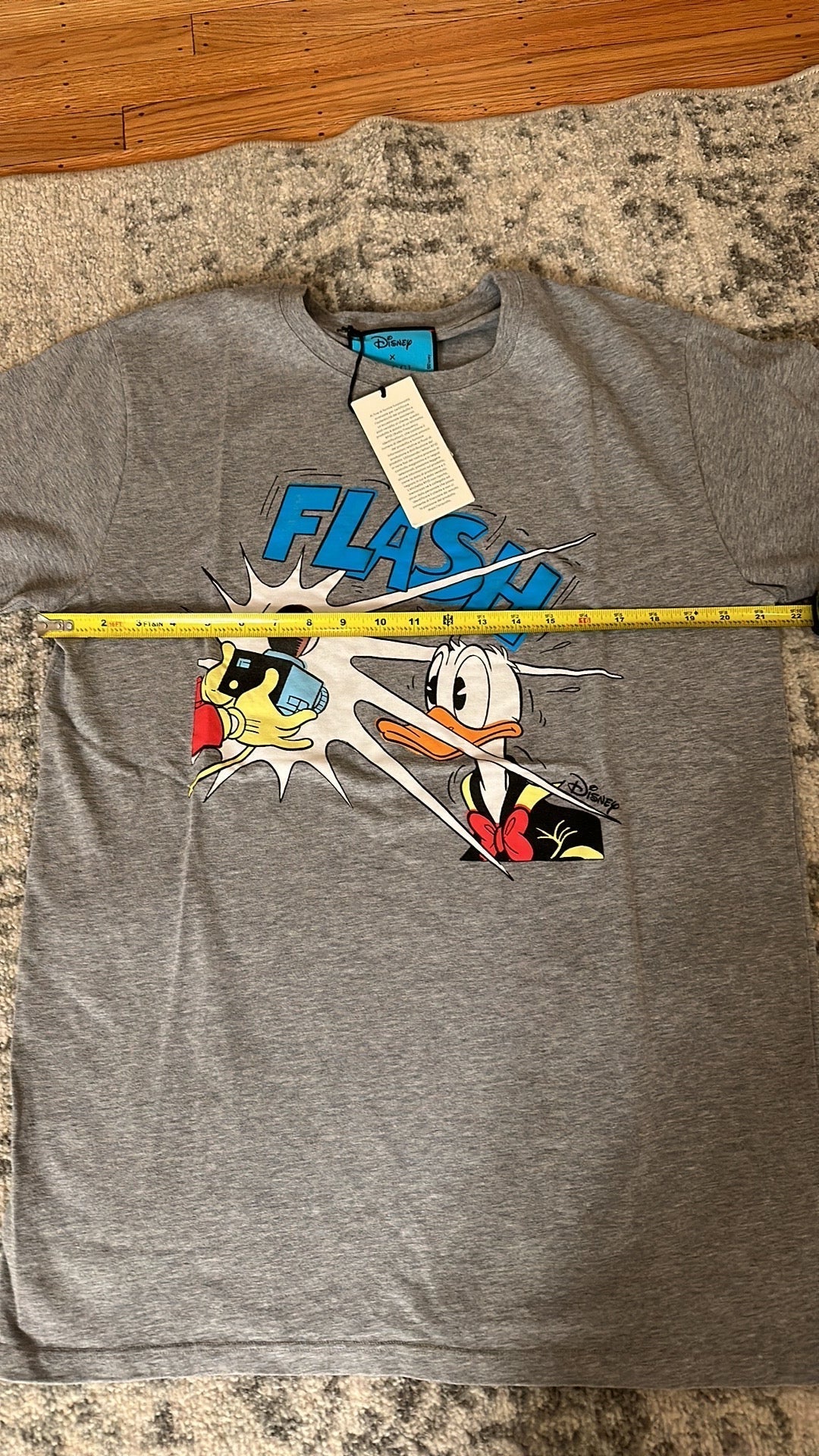 Gucci x Disney Oversized Donald Duck Cotton Gray T-Shirt