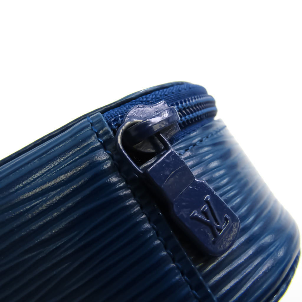 Louis Vuitton Blue Leather Jewelry case wallet accessories