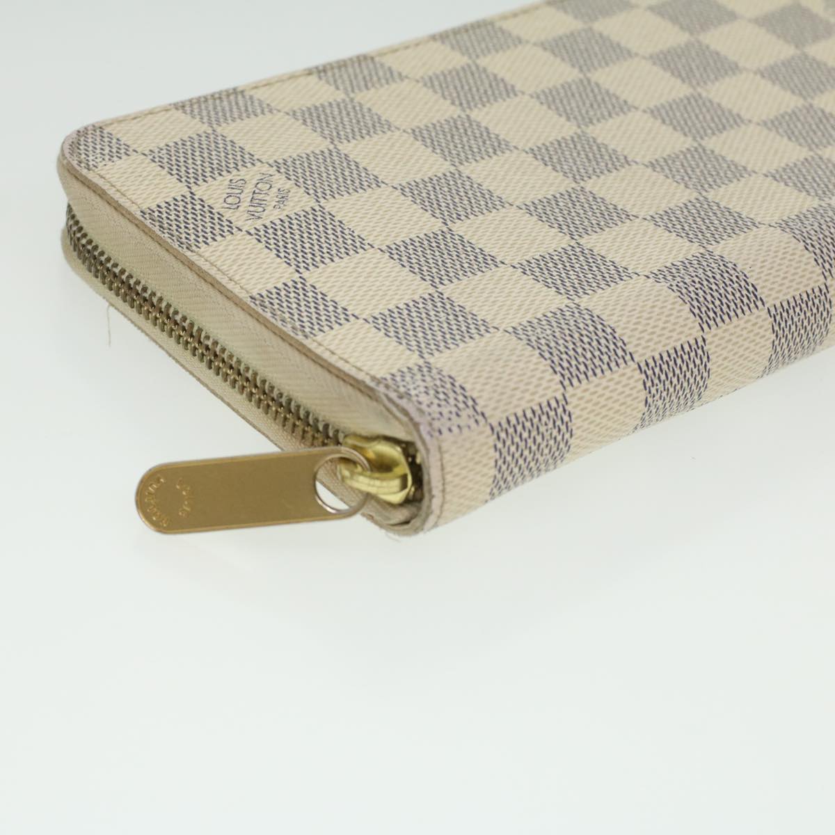 LOUIS VUITTON Damier Azur Zippy Organizer Long Wallet N60012 LV Auth 36803