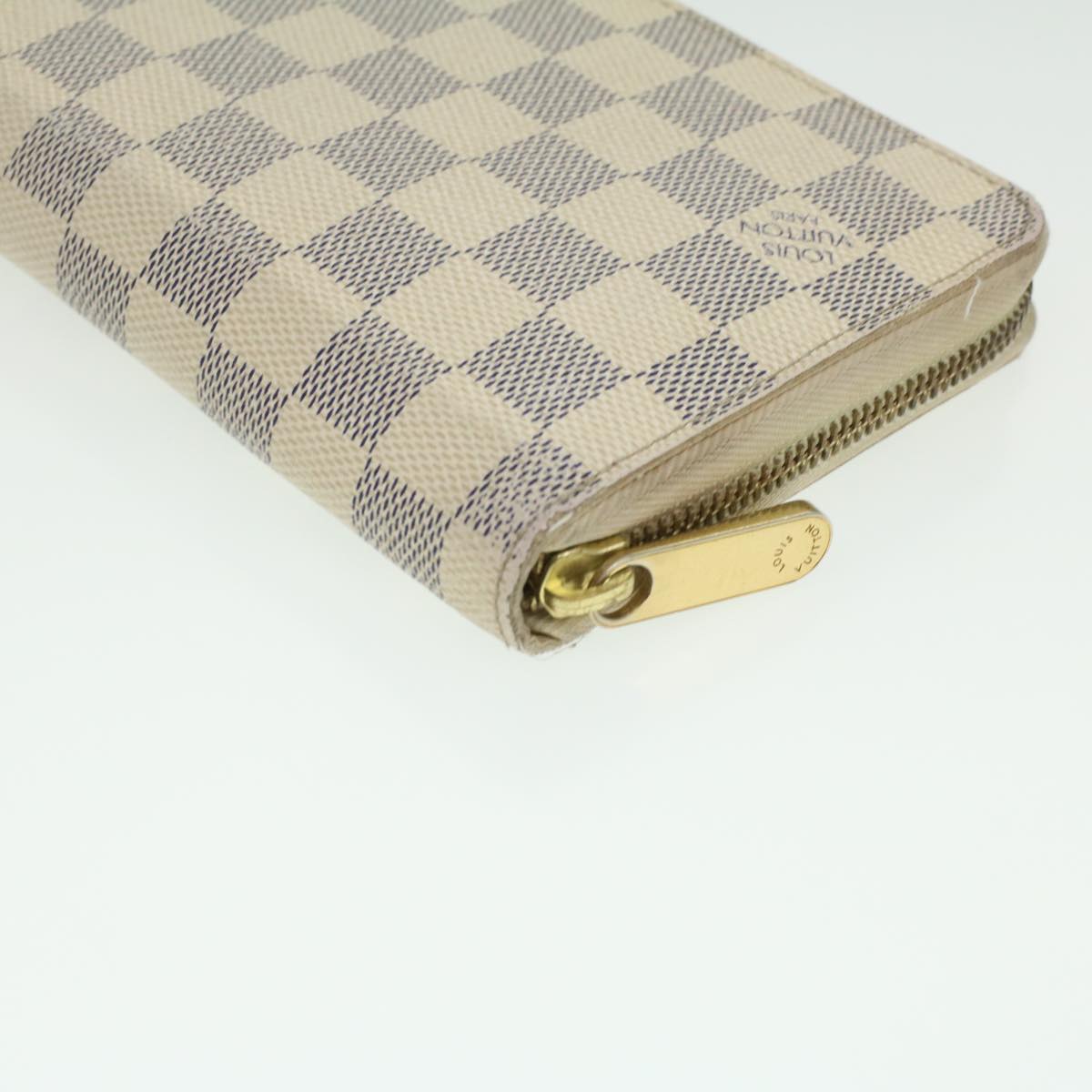 LOUIS VUITTON Damier Azur Zippy Organizer Long Wallet N60012 LV Auth 36803