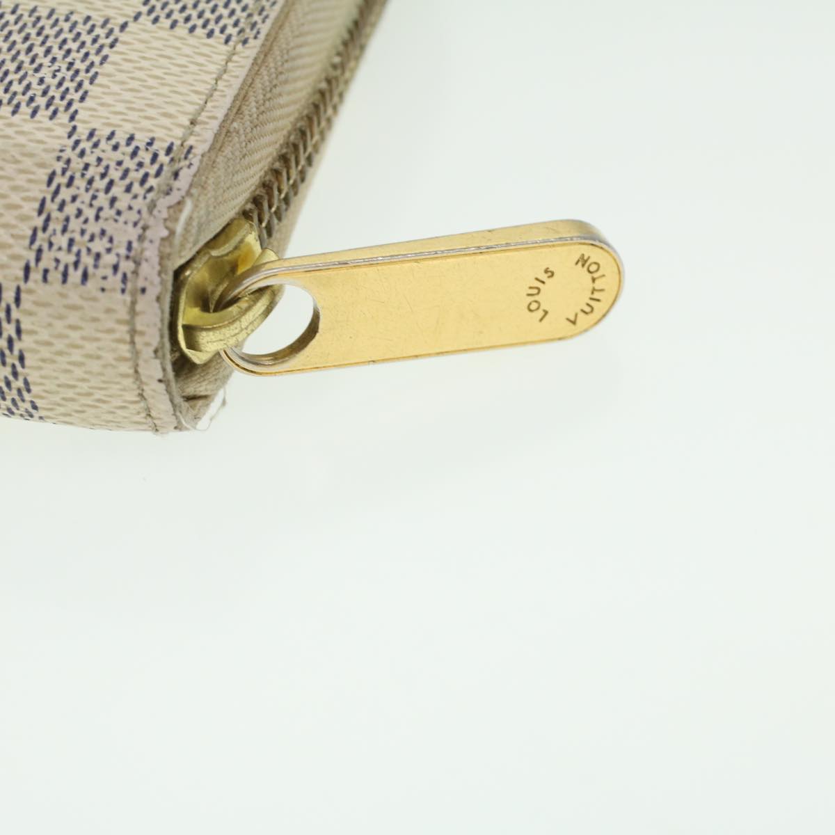 LOUIS VUITTON Damier Azur Zippy Organizer Long Wallet N60012 LV Auth 36803