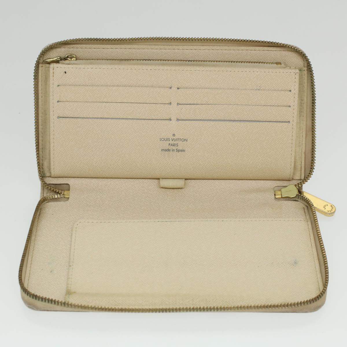 LOUIS VUITTON Damier Azur Zippy Organizer Long Wallet N60012 LV Auth 36803