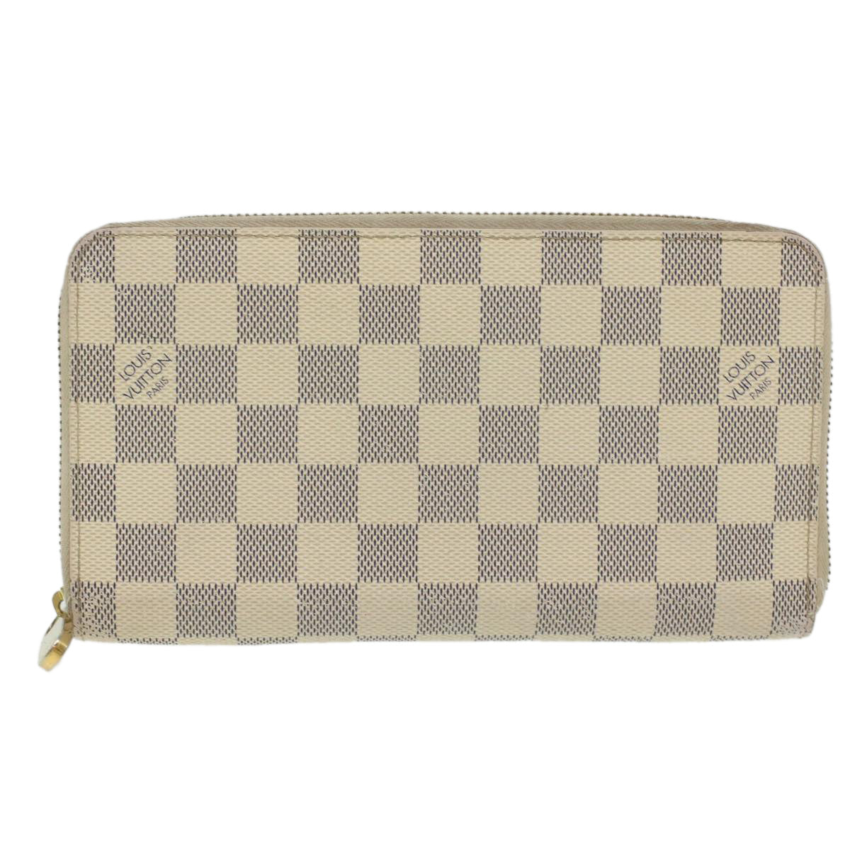 LOUIS VUITTON Damier Azur Zippy Organizer Long Wallet N60012 LV Auth 36803
