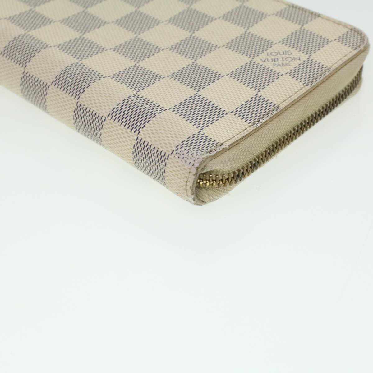 LOUIS VUITTON Damier Azur Zippy Organizer Long Wallet N60012 LV Auth 36803