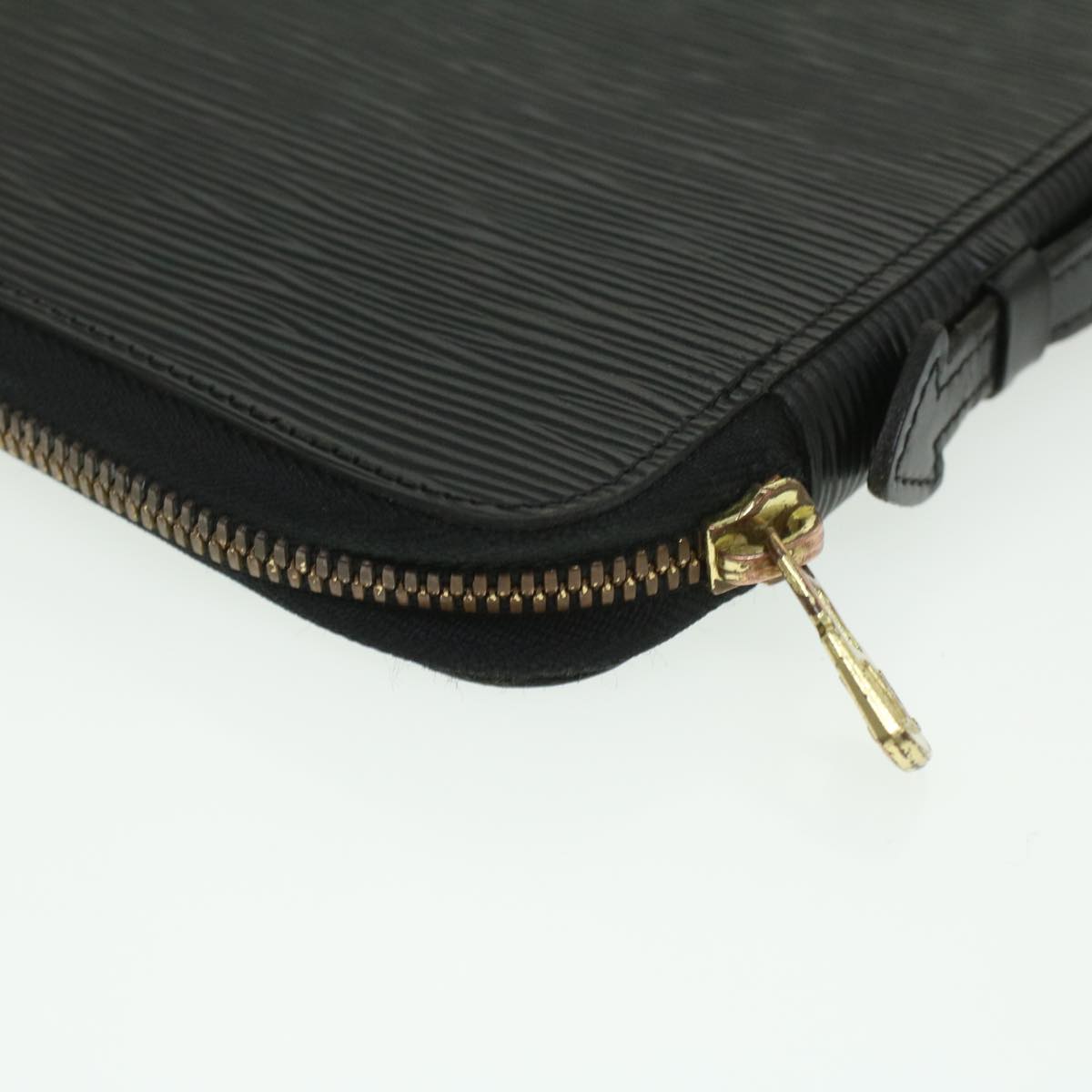 LOUIS VUITTON Epi Organizer Voyage Travel Case Black LV Auth 36811
