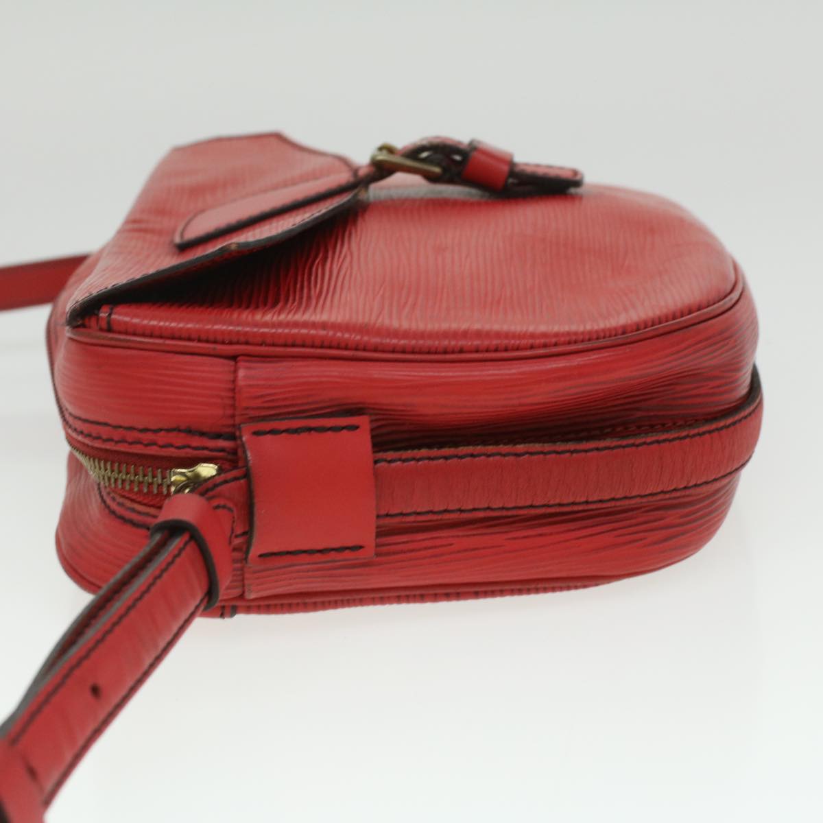 LOUIS VUITTON Epi June Feuille Shoulder Bag Red M52157 LV Auth 36897