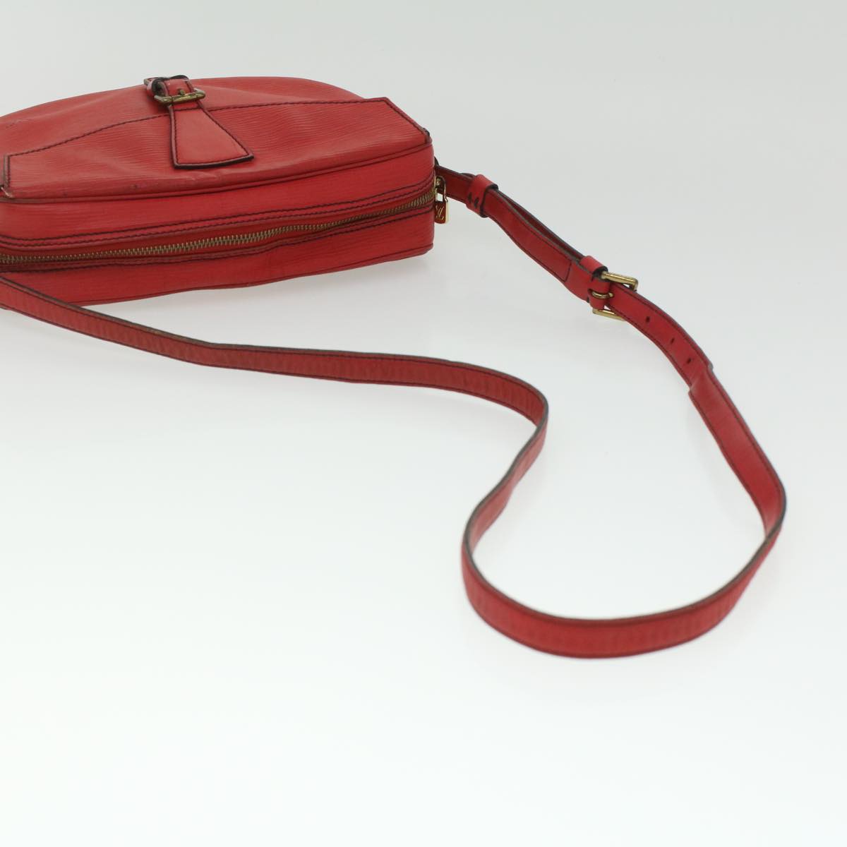 LOUIS VUITTON Epi June Feuille Shoulder Bag Red M52157 LV Auth 36897