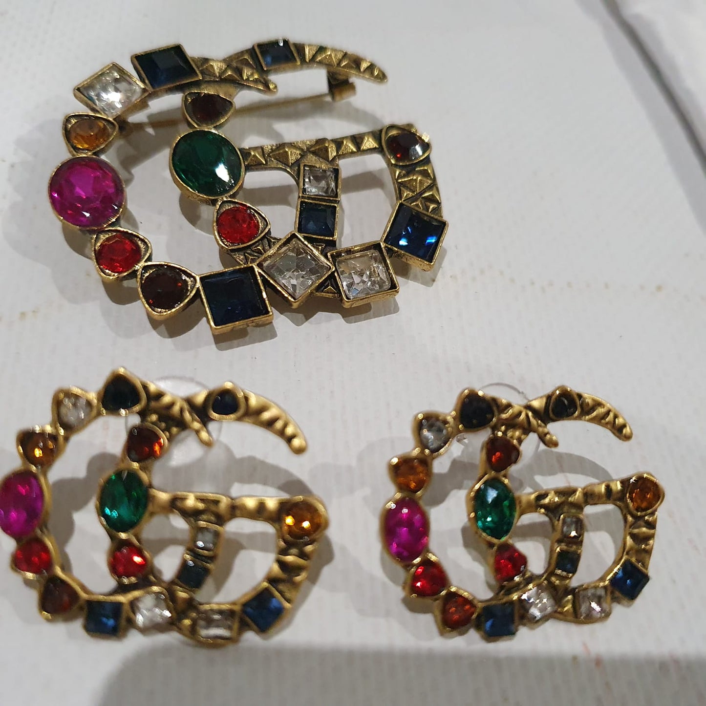 Gucci Brooch and Earrings
