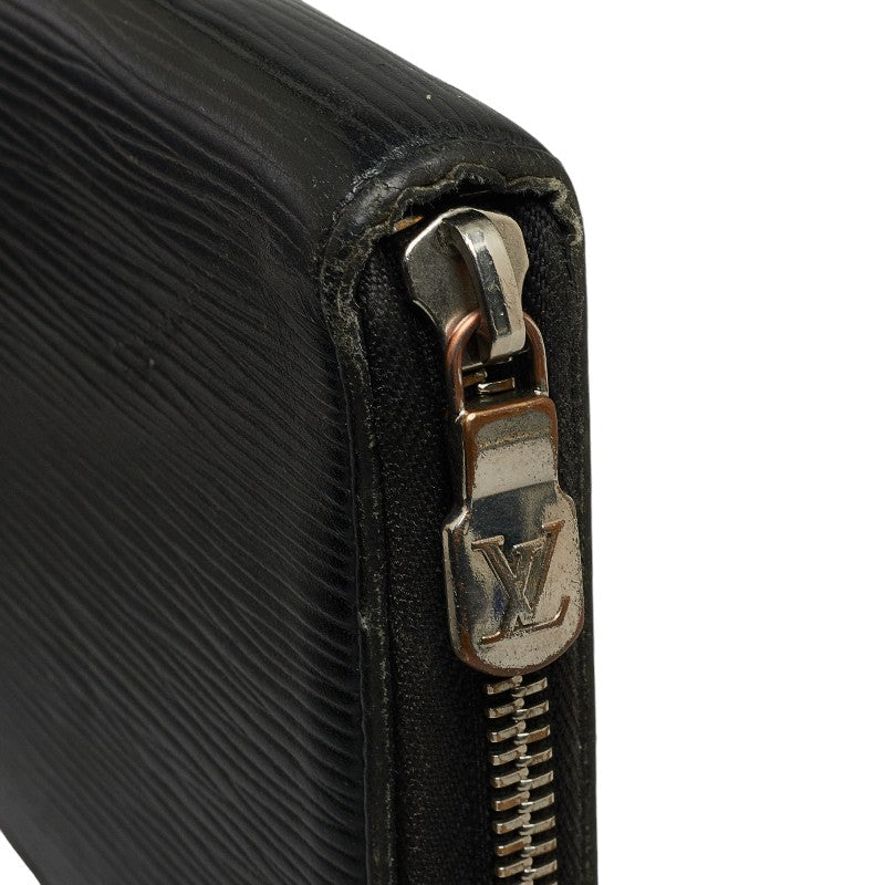 Louis Vuitton Epic Zippie Organizer Round  Long Wallet M63852 Black Leather Ladies Louis Vuitton