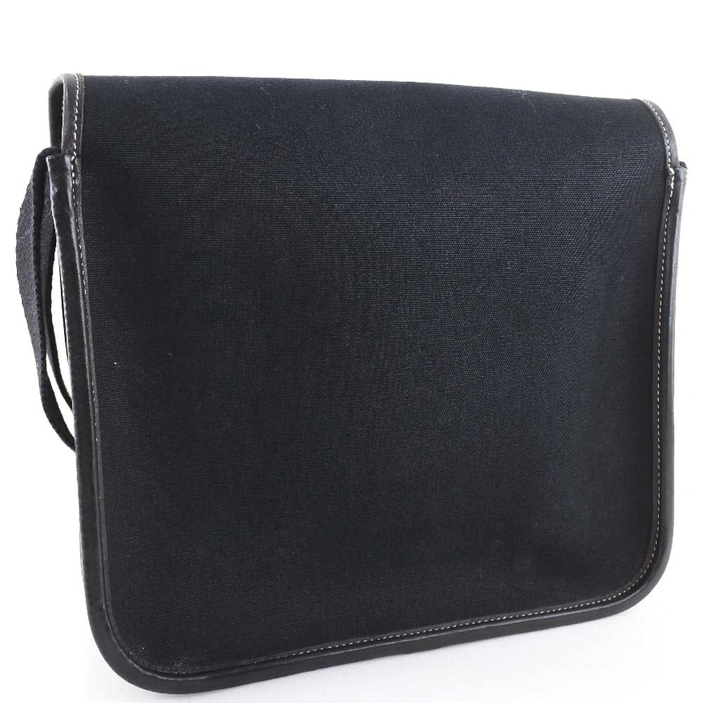 HERMES Shoulder Bag canvas black Buenaben Women Used