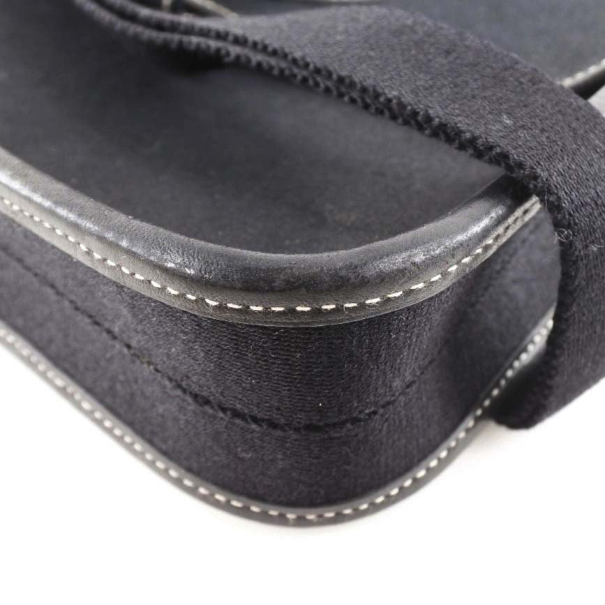 HERMES Shoulder Bag canvas black Buenaben Women Used