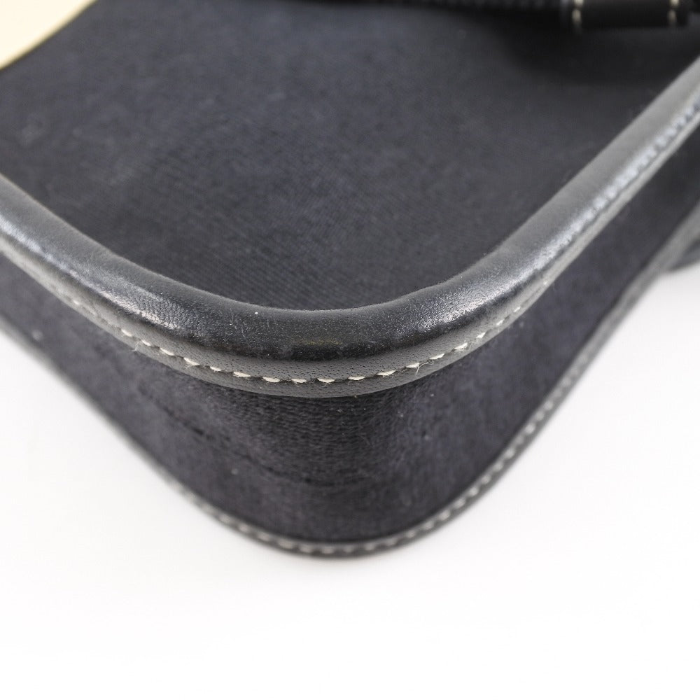 HERMES Shoulder Bag canvas black Buenaben Women Used