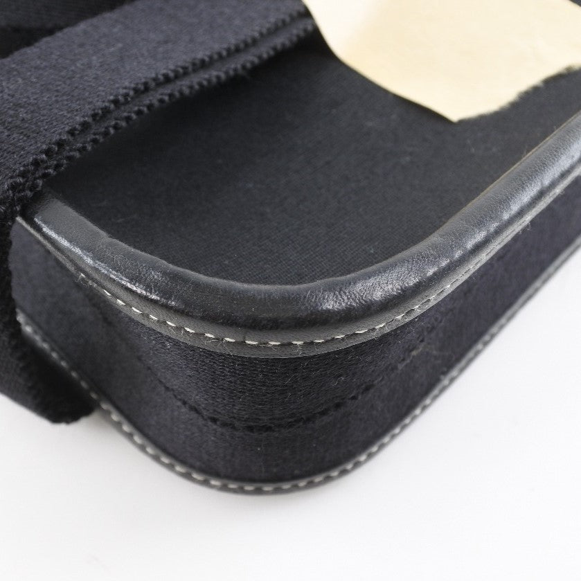 HERMES Shoulder Bag canvas black Buenaben Women Used