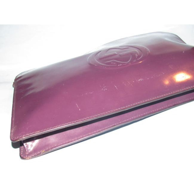 Gucci Xl Vintage Style Pursesdesigner Purses Purple Patent Leather Clutch