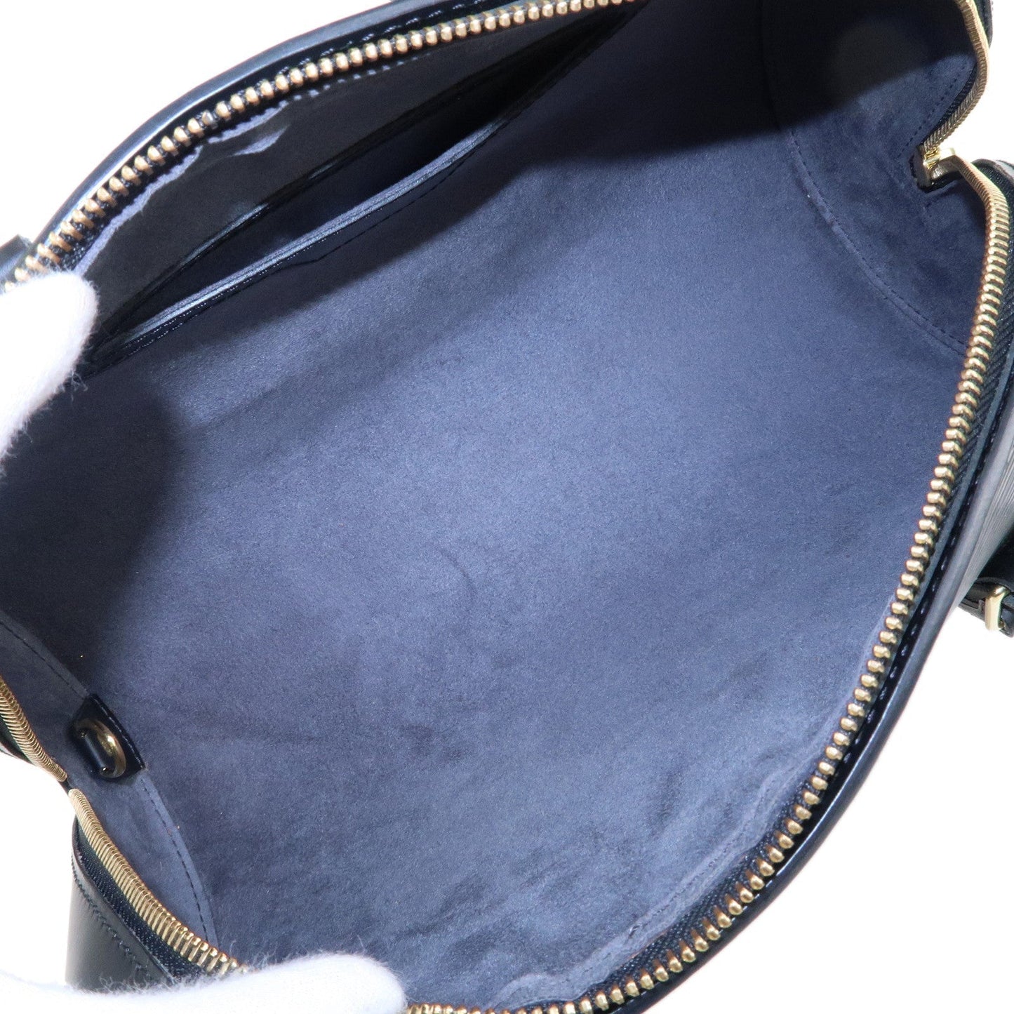 Louis Vuitton Epi Soufflot & Pouch Hand Bag Noir Black M52862