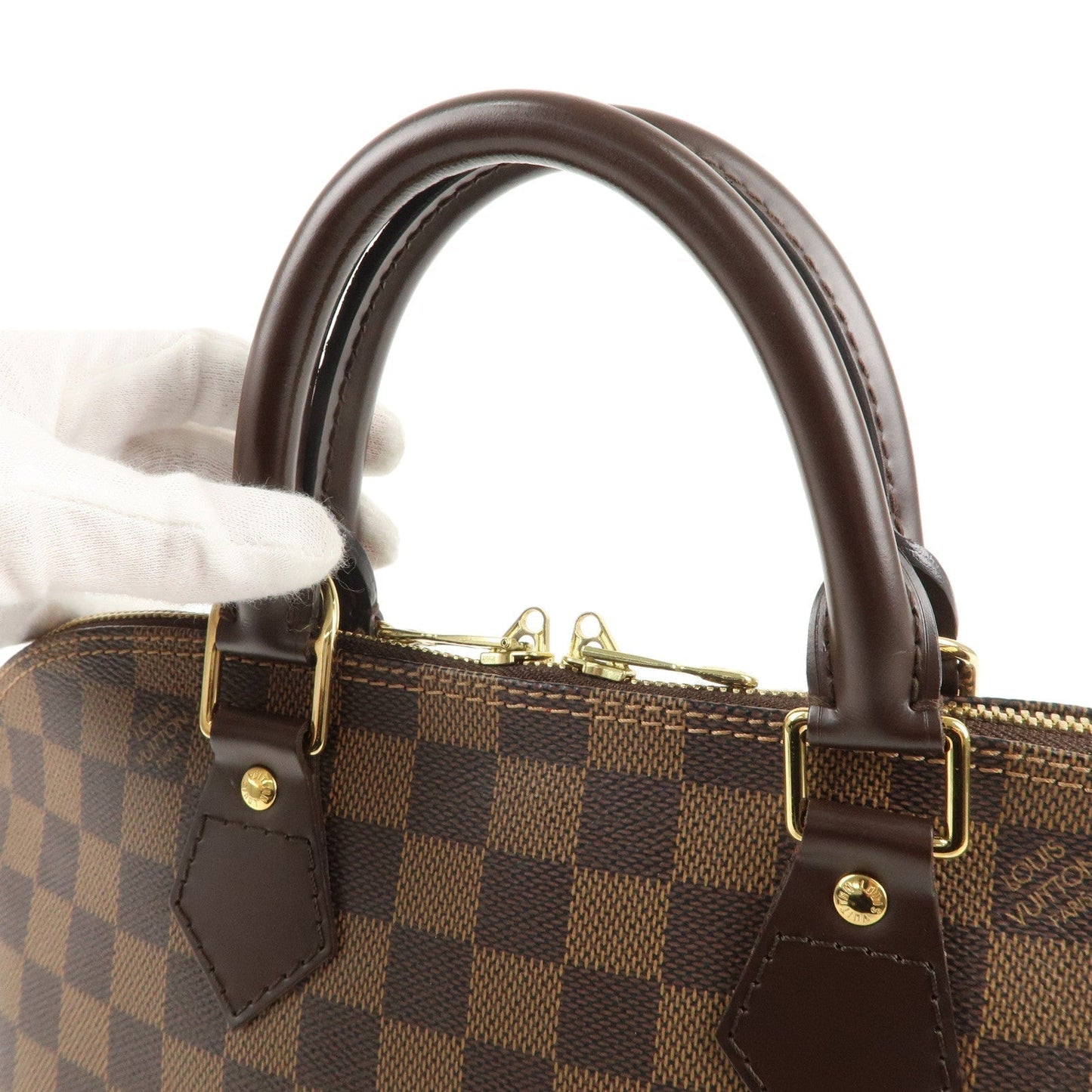 Louis Vuitton Damier Alma Hand Bag Brown N51131