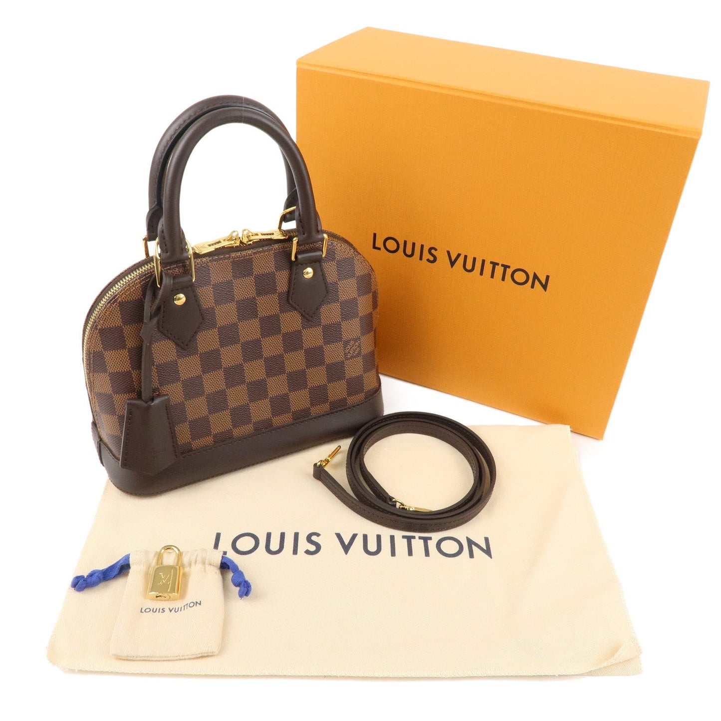 Louis Vuitton Damier Alma BB 2Way Shoulder Bag Hand Bag N41221