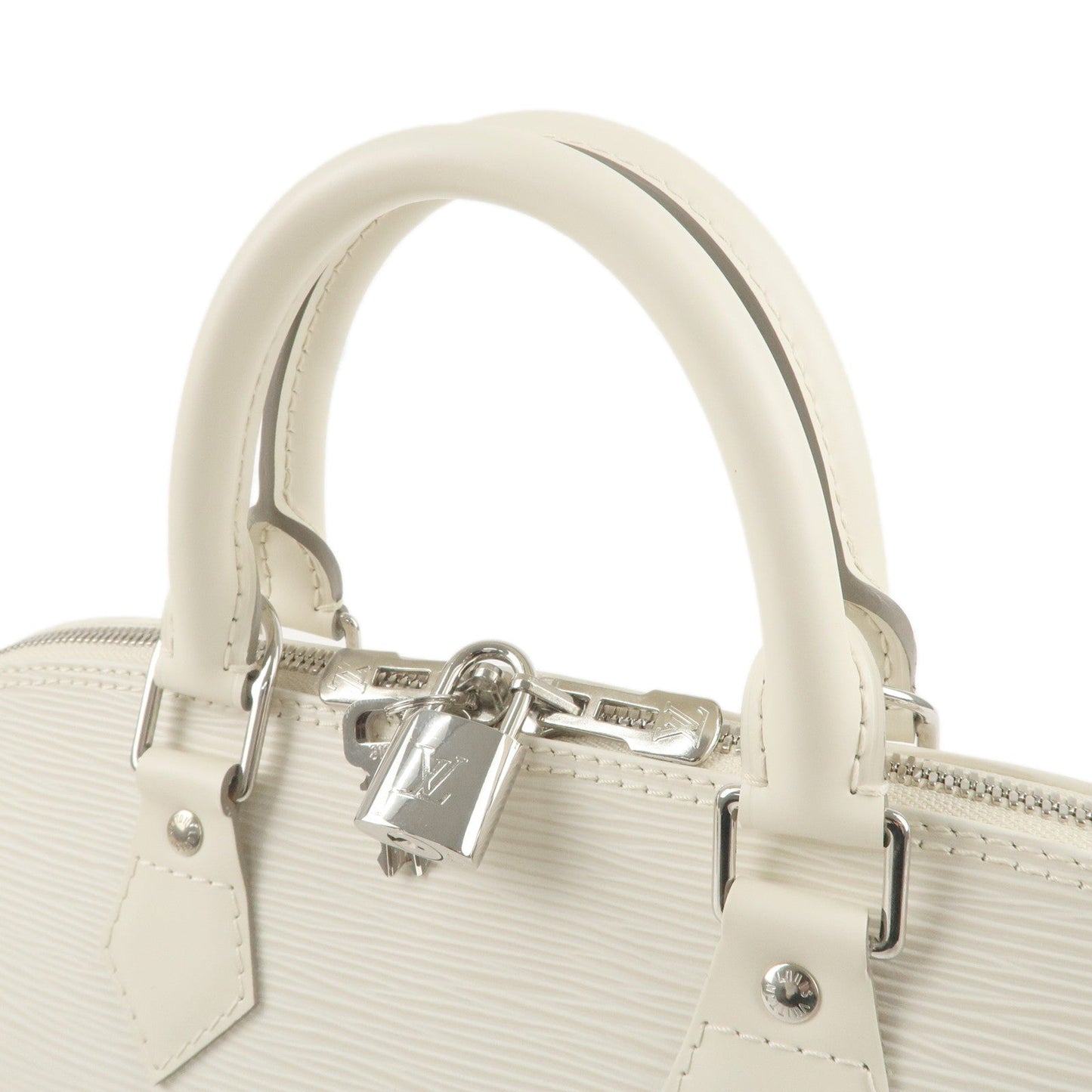 Louis Vuitton Epi Alma Hand Bag GM White Ivoire M5280J