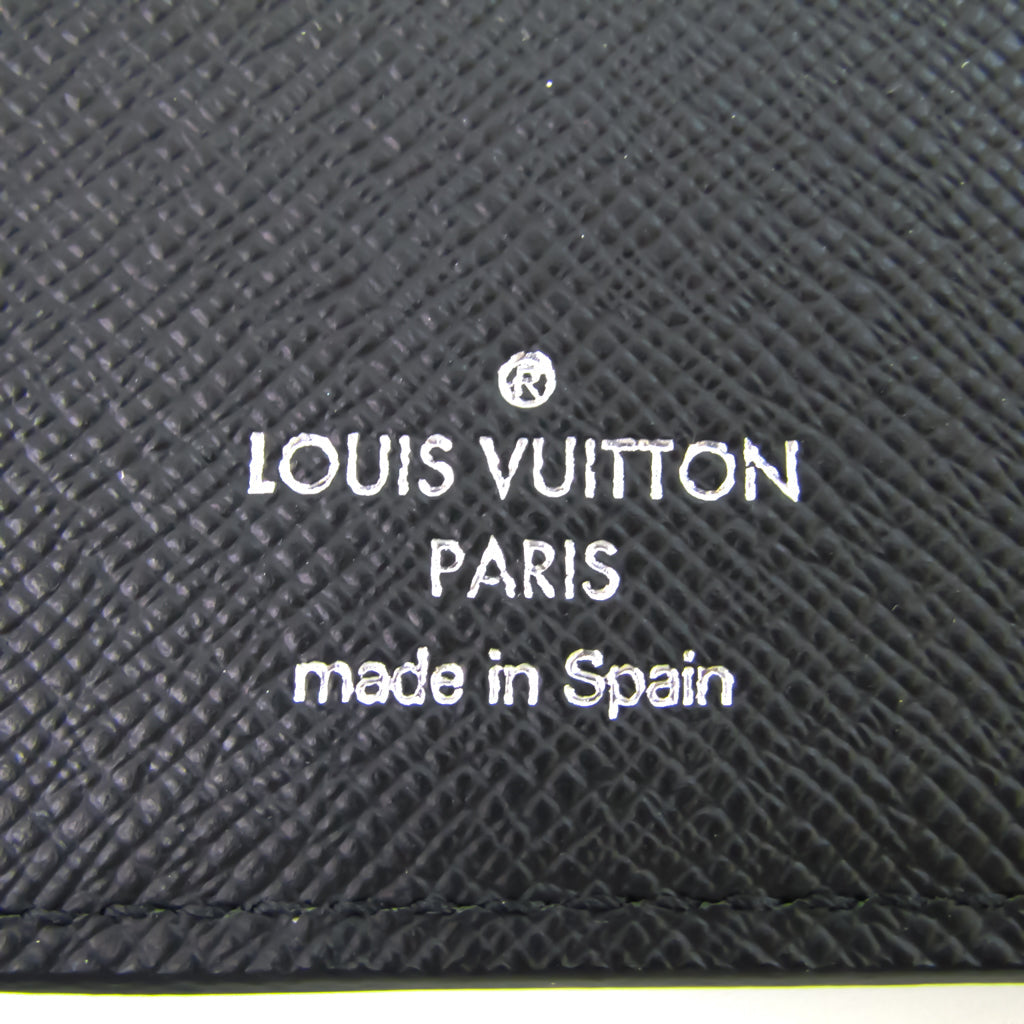 Louis Vuitton Black Leather Portefeuille Brazza wallet accessories