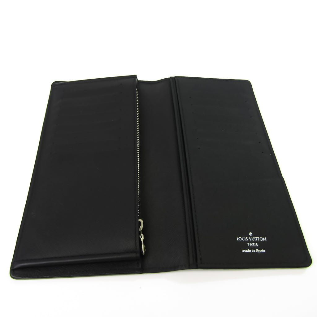 Louis Vuitton Black Leather Portefeuille Brazza wallet accessories