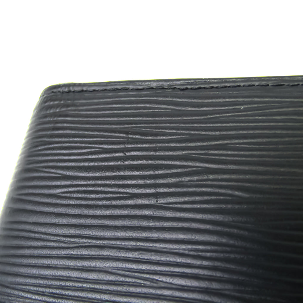 Louis Vuitton Black Leather Portefeuille Brazza wallet accessories