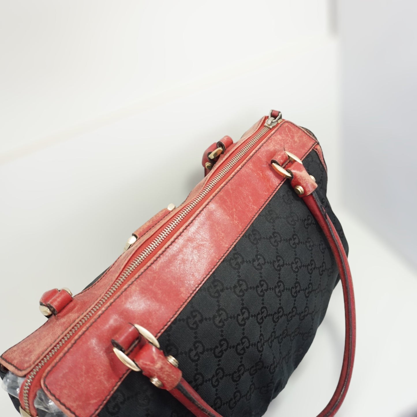 Gucci Sort og Rød Skuldertaske
